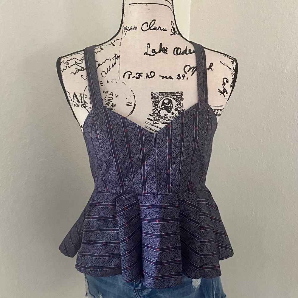 1.State Sleeveless Peplum Top